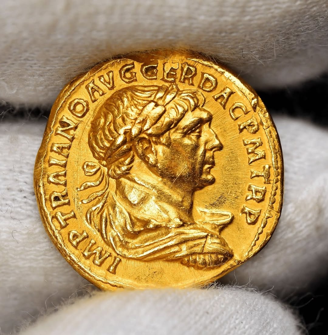 A remarkable gold aureus of the Roman Emperor Trajan, 103-111 AD. The coin is in excellent condition, but I'm a little puzzled as to why the reverse depicts Libertas, the goddess o